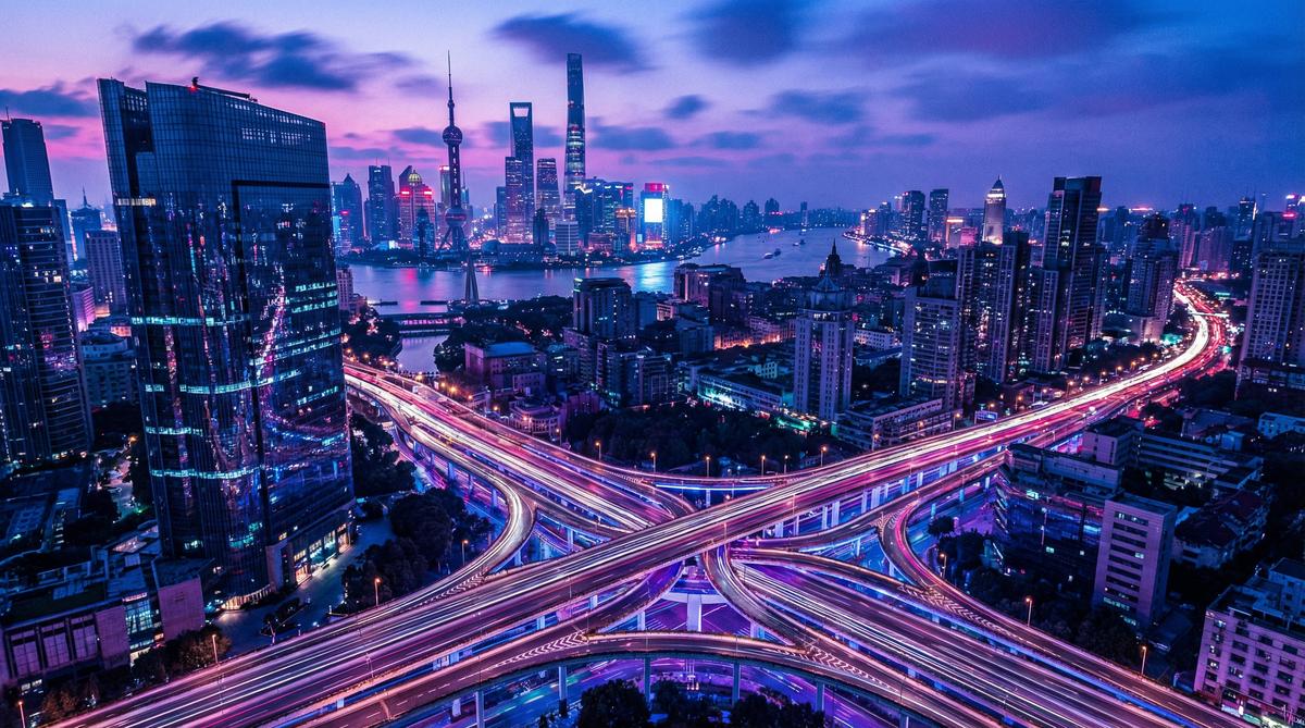 人兽城市夜景视频